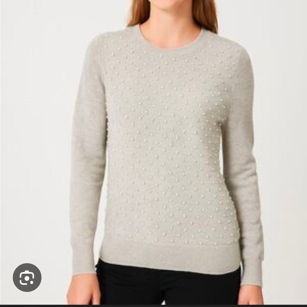 Saks Fifth Avenue Pearl Embellished Cashmere Sweater
